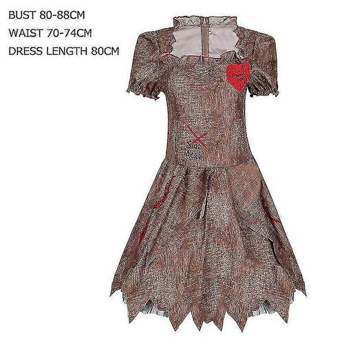 Robe D'halloween Colorée Pour Femme, Déguisement De Clown Maléfique Et Fou, Tenue De Poupée Vaudou Zombie, Déguisement De Carnaval, Déguisement D'halloween, Haute Qualité, Pour Adulte