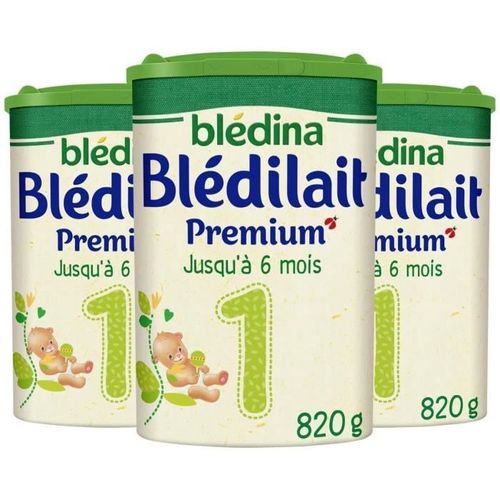 Blédina Blédilait Premium 1, Lait En Poudre Pour Bébé, De 0 À 6 Mois, 820g (Boîtex3)