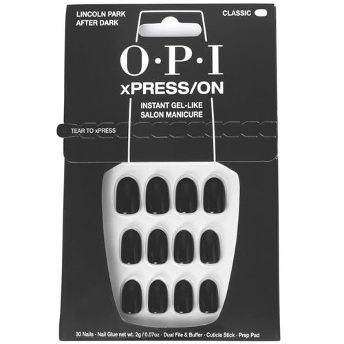 Xpress-On - Lincoln Park After Dark - Faux Ongles Réutilisables, Effet Gel - Opi Multicolore