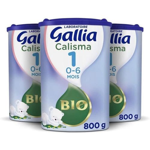 Laboratoire Gallia Calisma 1 Bio, Lait En Poudre Pour Bébé Bio, De 0 À 6 Mois, 800g (Packx3)