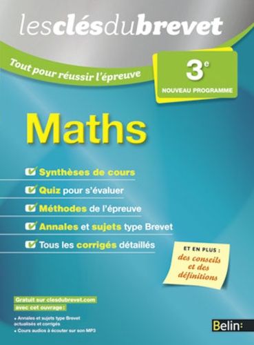 Maths 3e - Tout Pour Réussir L'épreuve