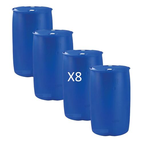 Fût plastique neuf 220l à bondes homologué un-lot de 8