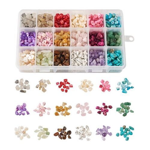 Ensemble De Perles De Pierres Précieuses En Coquillage D'eau Douce, 18 Couleurs Mélangées Pour La Fabrication De Bijoux, Bricolage, Bracelet, Collier, 9109-May14a31832