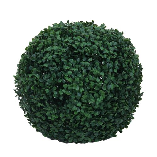 Buisson artificiel HWC-O96, boule de buis Plante décorative Boule de buis Plante artificielle Buxus, extérieur, polyéthylène Ø 33 cm