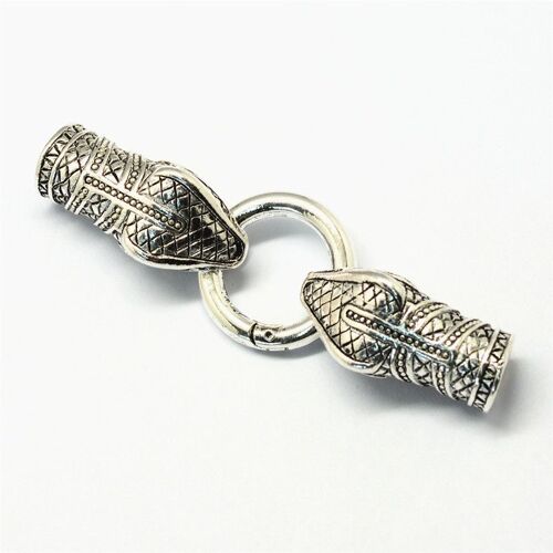 Anneaux De Porte À Ressort En Alliage En Forme De Serpent, Joints Toriques Avec Extrémités De Cordon Pour La Fabrication De Bijoux, Résultats De Colli 9109-May14A32393