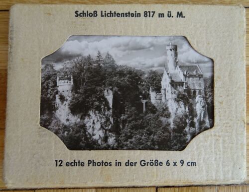 Pochette De 12 Photos En Noir Et Blanc De 1958 Du Château Lichtenstein