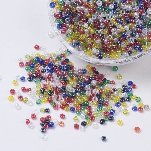 Perles De Rocaille En Verre, 1 Livre De 2mm 3mm 4mm, Rondes, Petit Artisanat, Mini Perle D'espacement, Bricolage Pour Bracelet, Boucle D'oreille, Fabr 9109-May14a31790