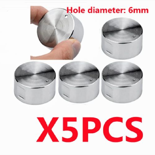 Bouton De Poêle À Gaz En Alliage De Zinc, 5 Pièces De Haute Qualité Avec Interrupteur Rotatif, Bouton Rond Avec Placage Chromé Pour Cuisinière À Gaz 9109-May14A33677