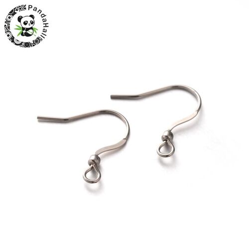 Crochets De Boucle D'Oreille En Acier Inoxydable 304, Couleur Acier Inoxydable, 18X18Mm, Trou: 2Mm 9109-May14A31403