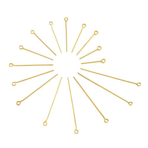 Épingles À Paupières Mélangées De Couleur Dorée En Métal, Épingles À Paupières Pour La Fabrication De Bijoux, Accessoires De Bricolage, 20   50x0.7mm, 9109-May14a31368
