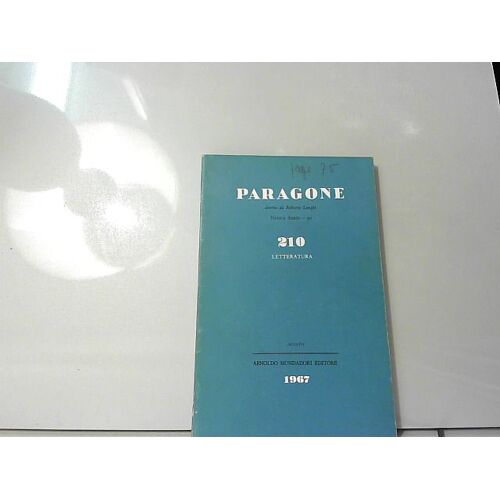 Paragone N°210 Letteratura 1967