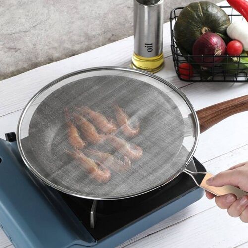 Écran Anti Éclaboussures D'huile De Cuisine En Acier Inoxydable, Poêle À Frire, Grille De Protection Contre La Graisse De Cuisine, Outil Multifonction 9109-May14a29691