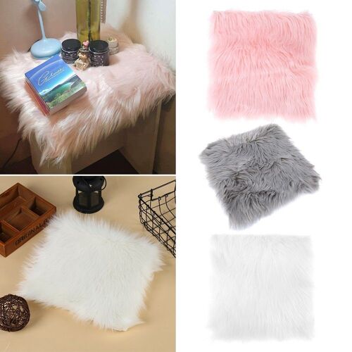 Tapis Carré En Laine Artificielle, 1 Pièce, 30x30cm, Long Et Moelleux, Doux, Pour Chambre À Coucher, Décor De Maison, Toilettes 9109-May14a29921