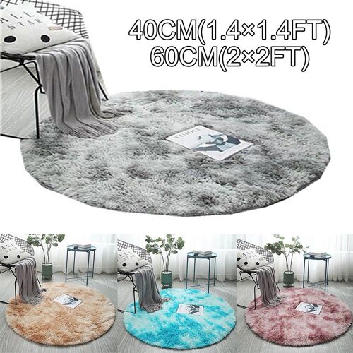 Tapis Rond Pelucheux Antidérapant, 40cm/60cm, Pour Salon Et Chambre À Coucher, Décoration De Maison 9109-May14a29951