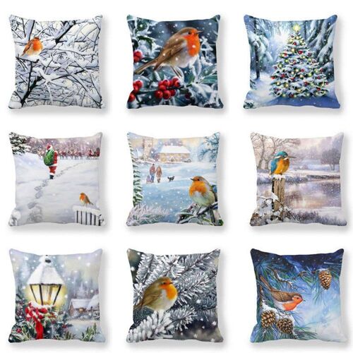 Housse De Coussin Imprimée En 3D, Taie D'Oreiller Carrée En Coton Et Lin, Décoration De Maison, Canapé, 45Cm X 45Cm 9109-May14A29256