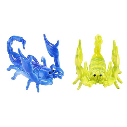 Porte-Stylo Modèle De Scorpion Mignon 2 Pièces, Support D'Haltérophilie, Support De Rangement, Porte-Stylo, Papeterie Cadeau, Bleu Et Vert 9109-May14A26100