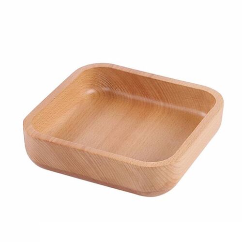 Bol Carré En Bois, Grand Bol À Salade, Assiette En Bois, Collation, Dessert, Vaisselle De Service, Récipient À Aliments, Vaisselle En Bois 9109-May14a28877