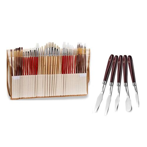 43 Pinceaux De Peinture De Qualité Supérieure, Ensemble De Pinceaux De Peinture À Pointe Plate Et Ronde Pour Aquarelle, Fournitures De Peinture À L'Hu 9109-May14A26349