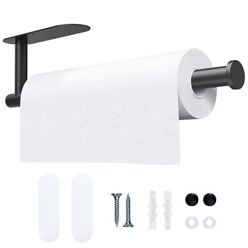 Porte Serviettes En Papier Mural Sous Armoire Auto Adhésif Ou Perçage, Le Porte Serviettes De Cuisine Convient À La Cuisine 9109-May14A28601