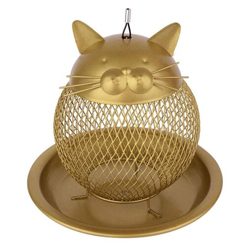 Anti Écureuil Mangeoire Pour Oiseaux, Extérieur Cage Mangeoire Pour Oiseaux, Mignon Forme De Chat Mangeoire Pour Oiseaux Pour Suspendue En Plein Air 9109-May14A28717