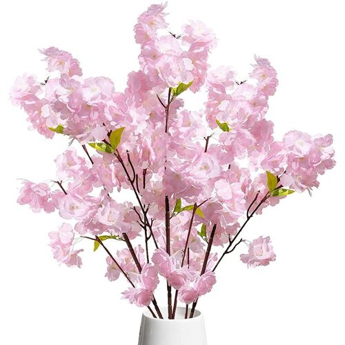 Fleurs De Cerisier Artificielles Décor De Fleurs De Cerisier En Plastique Branches De Fleurs Artificielles Pour Table De Mariage, Maison, Jardin 9109-May14A27264