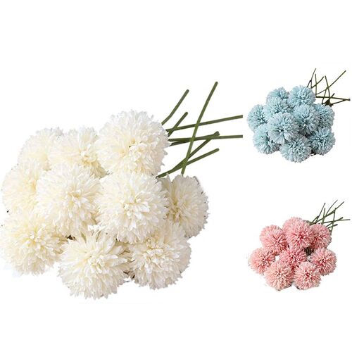 Bouquet De Fleurs Artificielles Boule De Chrysanthème, 10 Pièces, Cadeau Pour Personnes Importantes, Jolie Morale 9109-May14A27646