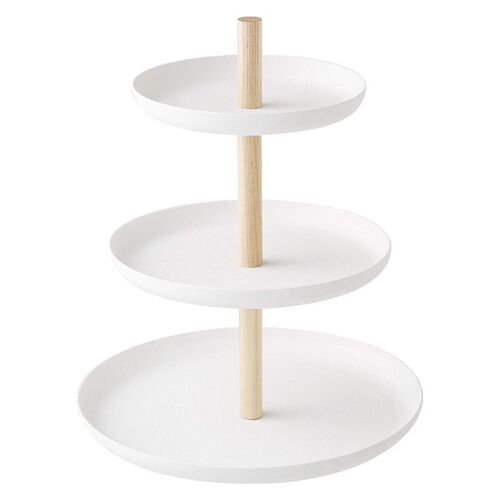 Plateau De Service À Gâteaux À 3 Niveaux, Plateau De Fruits Élégant Support À Cupcakes De Mariage Plat À Fromage En Bois Et En Métal 9109-May14A28465