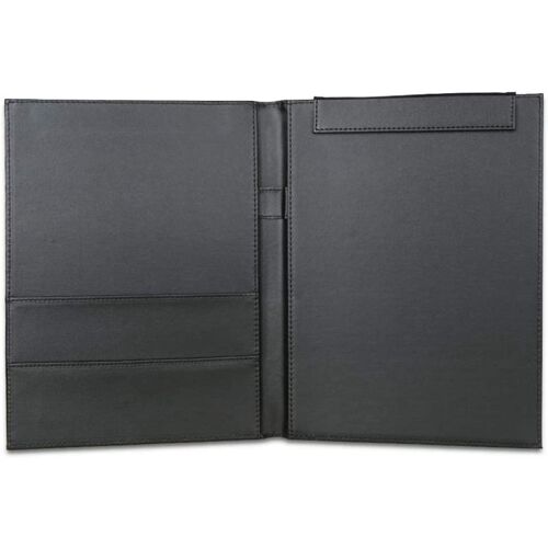 Padfolio Professionnel A4 En Cuir Pu, Porte-Documents/Reprise De Dossier, Support De Stockage De Documents, Bloc-Notes (Noir) 9109-May14A24864