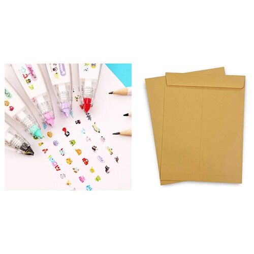 Bande Correctrice En Dentelle, 1 Pièce, Ruban Décoratif À Motifs D'Animaux De Dessin Animé Et 50 Pièces, Enveloppe D'Expédition De Catalogue, Envelopp 9109-May14A24955