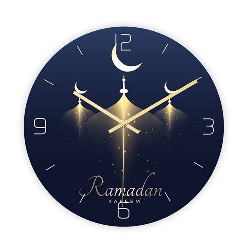 Horloge Murale 3D En Acrylique, Style Musulman, Mouvement Muet, Horloge Lumineuse De Luxe Pour Salon, Décoration De La Maison Eid 9109-May14A23770