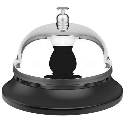 Cloche De Table Avec Structure Métallique Antirouille, Grande Cloche De 10Cm De Diamètre, Cloche De Service Pour Bureau, Hôtel, École, Restaurant, T 9109-May14A23578