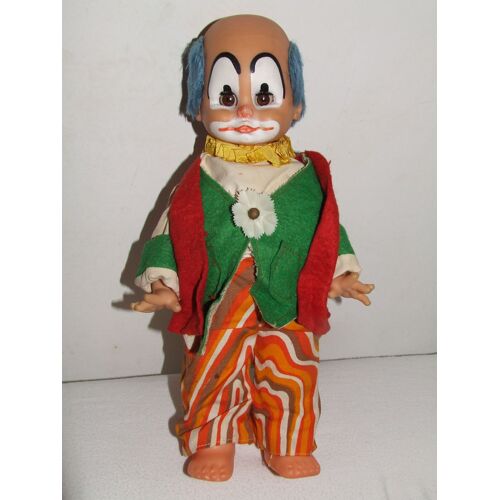 Clown Ancien Vintage Poupee Yeux Dormeurs 35 Cm