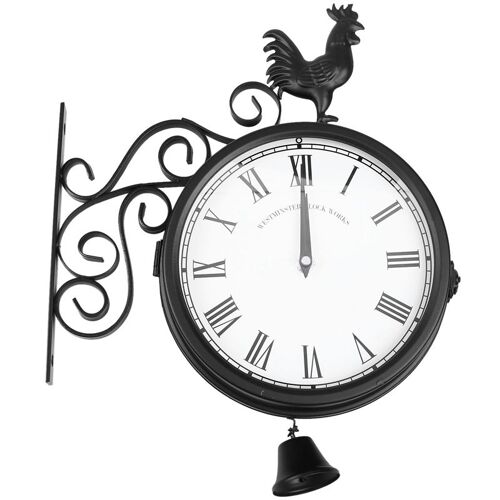 Horloge Murale De Jardin, Double Face, Style Vintage Rétro, Décoration De Maison 9109-May14A20645