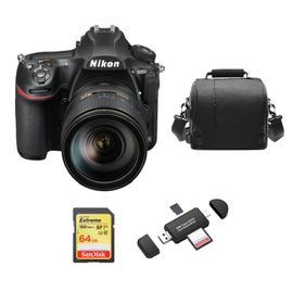 NIKON D850 45.7 Mpix KIT AF-S 24-120MM F4G ED VR + SD 64Go + Sac + Memory Card Reader