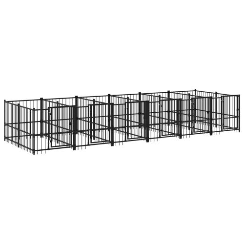 Vidaxl Chenil D'extérieur Pour Chiens Acier 11,26 M²