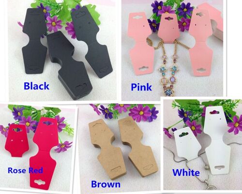 Cartes Pour Colliers Et Boucles D'Oreilles En Papier Kraft, 200 Pièces, 12X4.5Cm, Cartes D'Exposition De Bijoux, Carte Classique Vierge, Commande Pers 9109-May14A15241