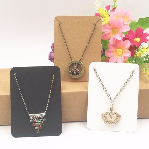 Cartes En Papier Kraft Pour Pendentif/Collier, 200 Pièces/Lot, Gratuite, Affichage/Emballage D'Accessoires De Bijoux Vierges 7.8X5.6Cm 9109-May14A15238