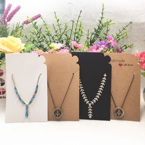Cartes En Papier Pour Colliers Faits À La Main, 100 Pièces, 15X9Cm, Avec Sacs Opp, Emballages Pour Cadeaux, Colliers, Présentoirs, Bijoux, Pendentifs 9109-May14A15432