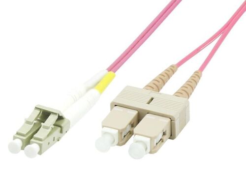 MicroConnect - LC/UPC-SC/UPC 5m OM4 - Fibre Patch Câbles Duplex