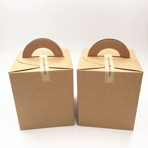 Boîte En Papier Kraft Brun Avec Deux Types D'Autocollants Gratuits, Pour Mallette De Transport De Bijoux, Boîtes Cadeaux De Mariage, Fiançailles, 12 P 9109-May14A15778