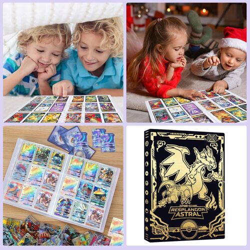 Classeur Album Cartes à Collectionner Animal 4 Poches - 50 Pages Pour 400 Cartes Taille Standard ACNH