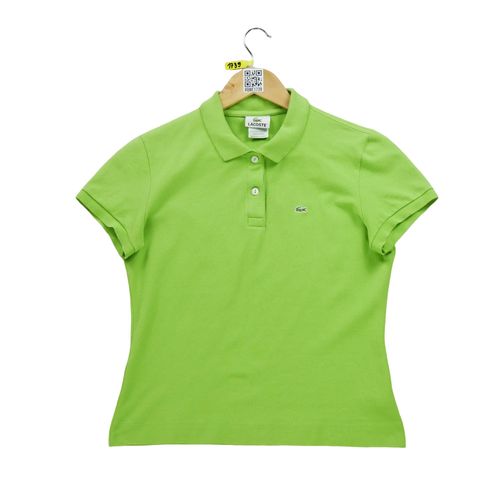 Reconditionné - Polo Manches Courtes Femme Vert Lacoste - Col Polo - Taille M - Femme - Vert