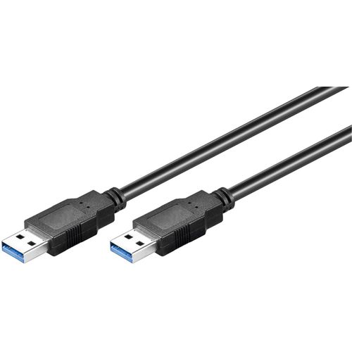 MicroConnect - USB3.0 A-A 0.5m M-M, Black - Câbles USB