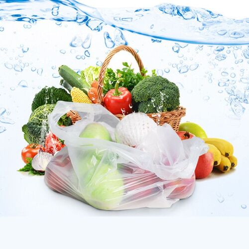 Sac En Plastique Transparent 100 Pièces/Lot, Sacs De Stockage Des Aliments De Supermarché, De Cuisine, Sacs Poubelle Épais De Type Gilet Durable 9109-May14A16997