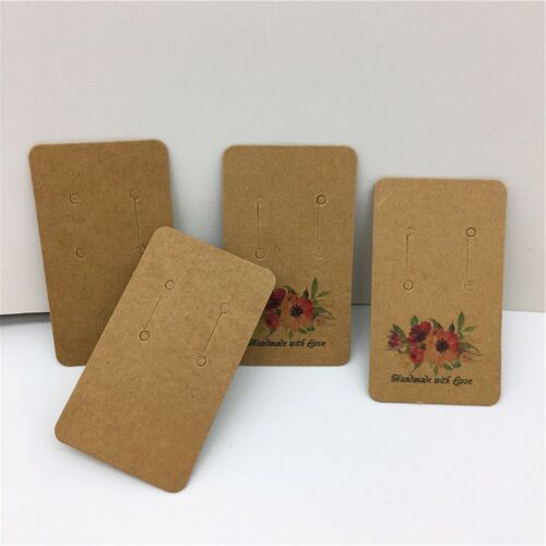 Boucles D'oreilles, 100x5.5 Cm, 3.2 Pièces, Cartes D'exposition, Porte Carte, Goujons, Pour Bricolage, Bijoux 9109-May14a15743