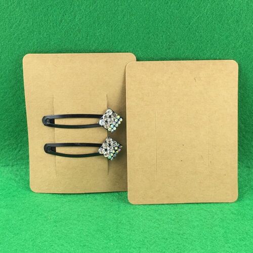 Carte À Clip Pour Cheveux, 100 Pièces, En Papier Blanc, Présentoir De Bijoux, Cartes D'Accessoires Pour Cheveux, Carte D'Emballage Vierge Pour Épingle 9109-May14A14479