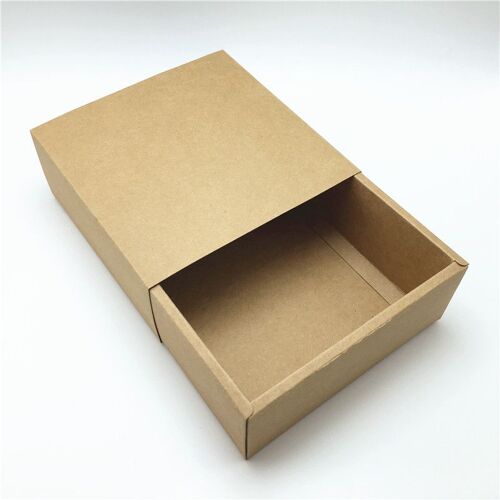 Grande Boîte À Tiroirs En Papier Kraft 13x13x5cm, 20 Pièces, Boîtes D'emballage Cadeau En Carton, Mallette De Transport, Boîtes D'emballage De Chocola 9109-May14a14909