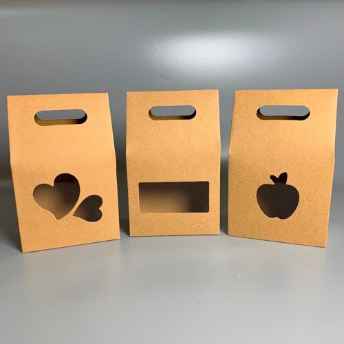 Sac D'Emballage En Papier Kraft Pour Aliments/Petits Gâteaux/Bonbons/Chocolat, Avec Poignée, Fournitures Cadeaux De Mariage, 6X10X16Cm, 24 Pièces/Lot 9109-May14A14974