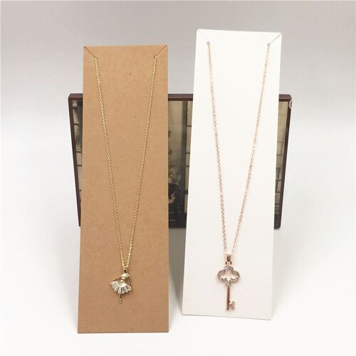 Cartes D'Exposition De Bijoux De Haute Qualité 100X18.5 Cm, Pour Collier Long/Pendentif, Accessoires De Bijouterie, Logo Personnalisé Accepté, 5.5 Piè 9109-May14A15301