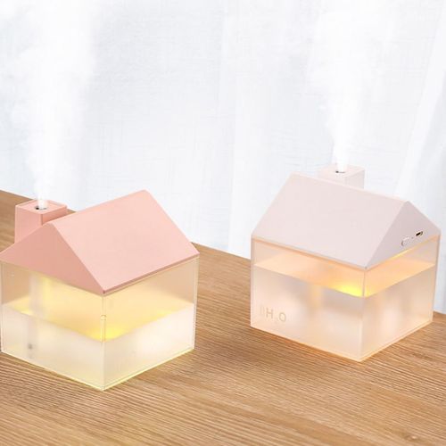 Humidificateur D'Air À Motif De Petite Maison, Brumisateur Ultrasonique De 250Ml, Vaporisateur D'Huile Essentielle Aromatique Avec Ventilateur De Veil 9109-May14A12408